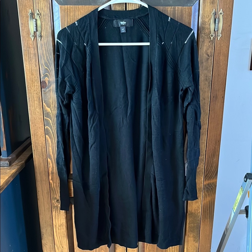 Topshop Black Open Front Cardigan